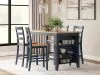 Ashley Furniture D399/13/124(2) Ashley Furniture D399/13/124(2) Gesthaven - 5 Pc. - Rectangular Dining Room Counter Table, 4  Barstools - Natural / Blue