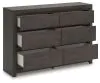 Ashley Furniture PCB3370-31 Fraluna - Six Drawer Dresser - Charcoal