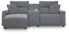 Ashley Furniture 65906S17 Ashley Furniture 65906S17 Modmax II - 3-Piece Power Reclining Sectional With LAF Press Back Power Chaise And Console - Salt And Pepper