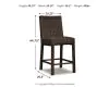 Ashley Furniture P750-130 Paradise Trail - Barstool (Set of 2) - Medium Brown