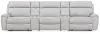 Ashley Furniture PC98802S14 Ashley Furniture PC98802S14 Social Pointe - 5-Piece Power Reclining Sectional With Storage Consoles And Armless Chair - Pearl / Ash