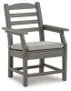 Ashley Furniture P802-601A Visola - Arm Chair With Cushion (Set of 2) - Gray