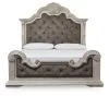 Ashley Furniture PCB948B4 Bruchandi - King Upholstered Panel Bed - Antique White