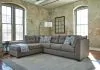Ashley Furniture 34927S1 Pitkin - Left Arm Facing Corner Chaise 2 Pc Sectional - Slate