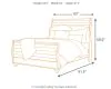 Ashley Furniture B267B4 Ashley Furniture B267B4 Willowton - Queen Sleigh Bed With Faux Plank Design - Whitewash