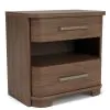 Riverside Furniture 43469 Delia - 2 Drawer Nightstand - Nouveau Walnut