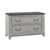 Liberty Furniture 237-CB4490 River Place - Curio Base - Riverstone White & Tobacco