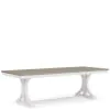 Riverside Furniture 37253 Cora - Trestle Dining Table - Cloud / Fog