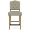 Riverside Furniture 92636 Mix-N-Match Chairs - Button Tufted Upholstered Stool (Set of 2) - Gray