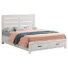 CoasterEveryday 207050KE Brantford - Wood Eastern King Storage Panel Bed - Coastal White