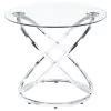 CoasterEssence 722373 Warren - 3 Piece Oval Glass Top Coffee Table Set - Chrome