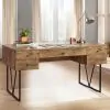 CoasterEveryday 800999 Analiese - 4-Drawer Writing Desk - Rustic Nutmeg