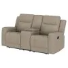 Coaster Fine Furniture 610282 Brentwood - Upholstered Motion Reclining Loveseat - Taupe