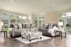 Furniture of America SM5142GY-OT Bonaventura - Ottoman - Gray / Pattern
