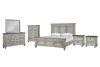 New Classic 00-2114-16N New Classic 00-2114-16N Mariana - 6/6 Eastern King 6 Piece Bedroom Set (Bed, Dresser, Mirror, Chest, 2 Nightstands) - Gray
