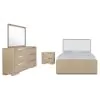 Coaster Fine Furniture 225081KE-S4 Ladera - 4 Piece Eastern King Bedroom Set - Light Elm