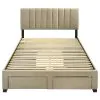 Coaster Fine Furniture 316010QB1 Wheatland - Queen Headboard, Drawers & Slats, Box 1 of 2 - Light Brown