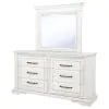 Coaster Fine Furniture 215873M Mckinney - 6-Drawer Bedroom Dresser With Mirror - Vintage White