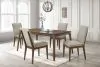 New Classic 40-7185BN-D4C New Classic 40-7185BN-D4C Maggie - Dining Table With 4 Natural Chairs - Dark Brown