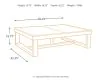 Ashley Furniture T481-1 Watson - Rectangular Cocktail Table - Dark Brown