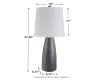 Ashley Furniture L243004 Shavontae - Poly Table Lamp (Set of 2) - Gray