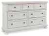 Ashley Furniture B742-31 Robbinsdale - Dresser - 7 Drawers - Antique White