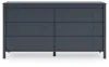 Ashley Furniture EB1528-231 Simmenfort - Six Drawer Dresser - Navy Blue