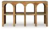 Ashley Furniture A4000664 Luzmanacy - Console Sofa Table - Natural Brown