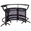 CoasterEssence 182135-S3 Dallas - 3 Piece Curved Freestanding Home Bar Cabinet - Black