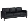 Coaster Fine Furniture 508361-S2 Ruth - 2 Piece Upholstered Track Arm Sofa Set - Black