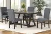 New Classic 40-4125-DG4C High Line - Dining Table & 4 Chairs - Gray