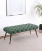 Coaster Fine Furniture 910336 Ella - Upholstered Tufted Bench Metal Legs - Teal