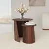 Coaster Fine Furniture 930330 Yency - 2 Piece Round - Mango Wood Nesting Table Set - Dark Brown
