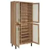Coaster Fine Furniture 950440 Teller - 4-Door Tall Shoe Storage Cabinet - Natural Oak