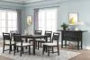 New Classic D4103-51S Sable Crest - 5 Piece Set (Round Dining Table & 4 Chairs) - Black