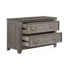 Liberty Furniture 237G-CB4490 River Place - Curio Base - Riverstone Gray & Tobacco