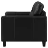Coaster Fine Furniture 504666 Scotland - Faux Leather Upholstered Track Arm Chair - Black
