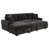 Coaster Fine Furniture 500349B1 Pastrana - LAF Chaise With 1 Piece Pillow, Box 2 of 2 - Charcoal Gray