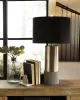 Ashley Furniture L243164 Jacek - Metal Table Lamp (Set of 2) - Gray / Brass Finish