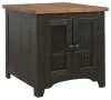 Ashley Furniture T468-3 Valebeck - Rectangular End Table - Black / Brown
