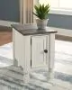 Ashley Furniture T994-7 Havalance - Chair Side End Table - White / Gray