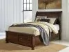 Ashley Furniture B697B43 Ashley Furniture B697B43 Porter - Queen Sleigh Storage Bed - Rustic Brown