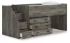 Ashley Furniture B4480B15 Frandern - Twin Loft Bed With Drawer Storage - Gray