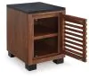 Ashley Furniture T737-7 Kallari - Chair Side End Table - Warm Brown / Black