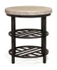 Riverside Furniture 77708 Riverside Furniture 77708 Capri - Round End Table - Alabaster Travertine