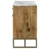 CoasterElevations 951138 Keaton - 3-Door Marble Top Herringbone Accent Cabinet - Natural