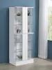Coaster Fine Furniture 950397 Cabra - 4-Door LED Curio Display Cabinet - White High Gloss