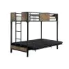 Furniture of America CM-BK029TD Clapton - Twin Bed With Workstation - Black