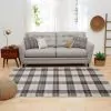 Furniture of America RG8184S Kendrick - 5' x 7' Plaid Area Rug - Charcoal