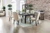 Furniture of America CM3324BK-T-84-VN Sania - 8 Dining Table - Antique Black / Beige